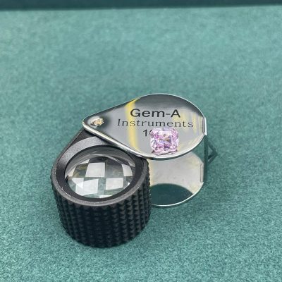 Peach sapphire Loupe clean heated - PHS1009